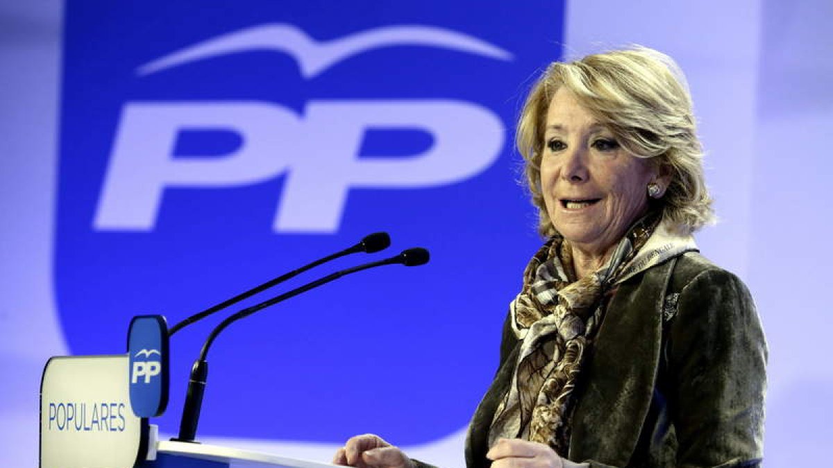 La presidenta del PP de Madrid, Esperanza Aguirre.