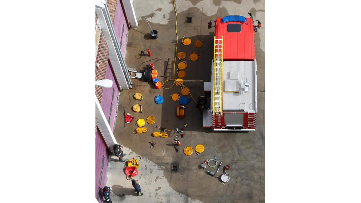 Las instalaciones de los Bomberos de León, esta misma semana.