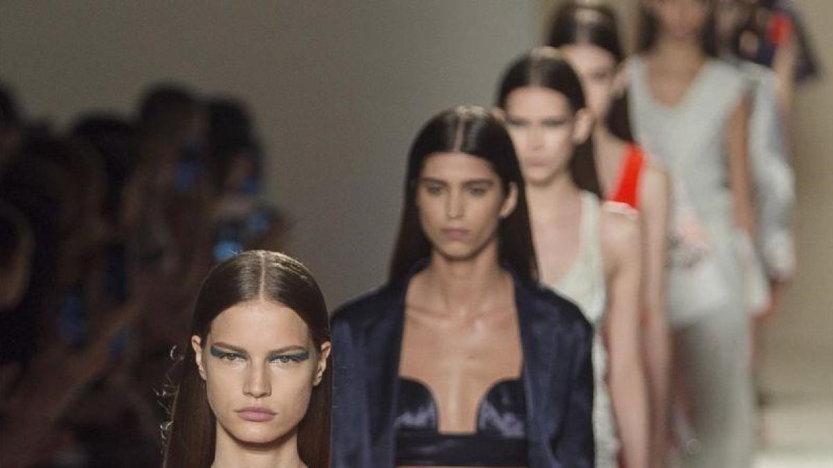 Modelos en el último desfile de Victoria Beckhman en Nueva York, en septiembre del año pasado.