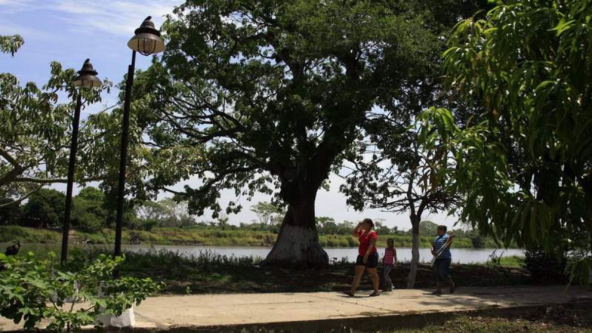 Ferry transportador de vehículos sobre el río Magdalena por el que se llega a la ciudad colombiana.