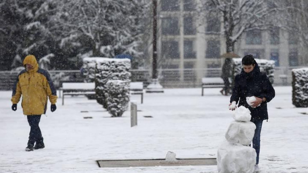 Imagen de la nieve caída el sábado pasado