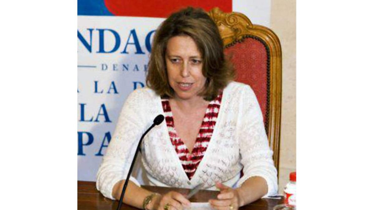 Ana Muñoz, en una conferencia pronunciada en Santander.