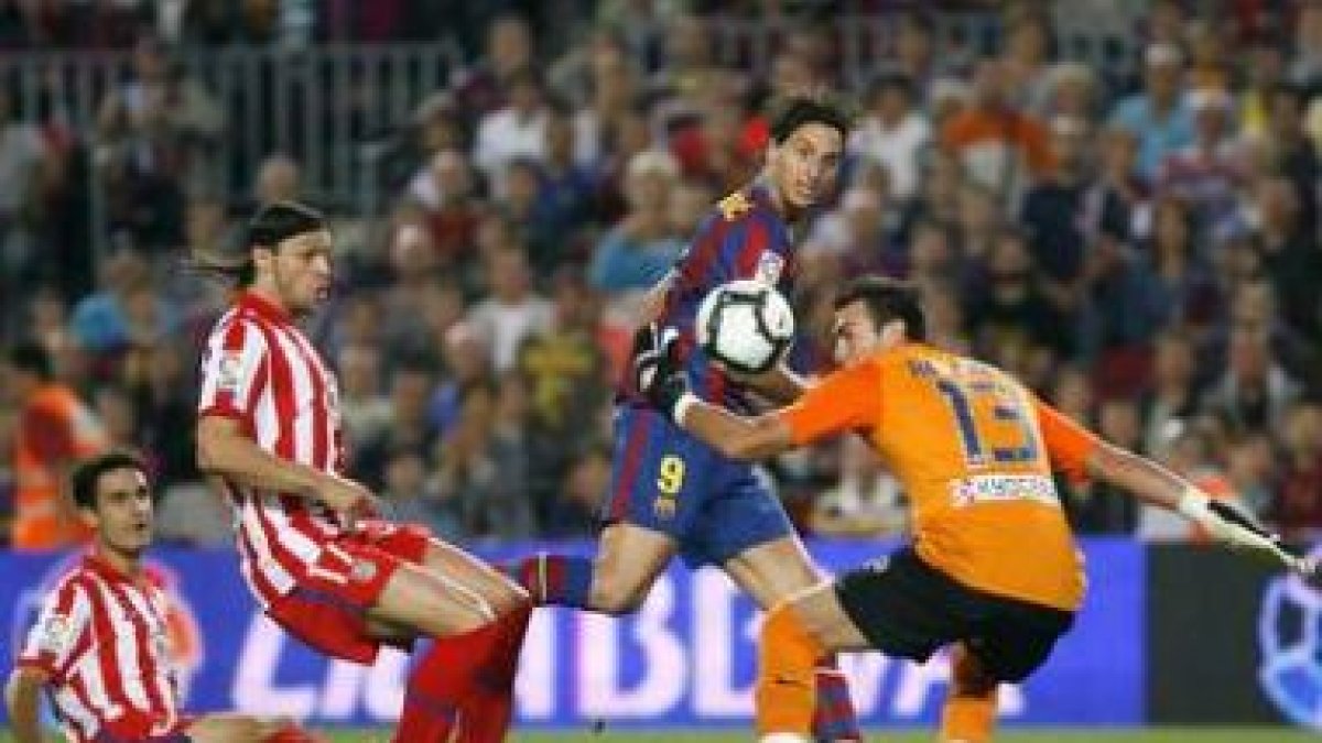 Ibrahimovic anotó el primer gol del Barcelona en un partido de claro color blaugrana.