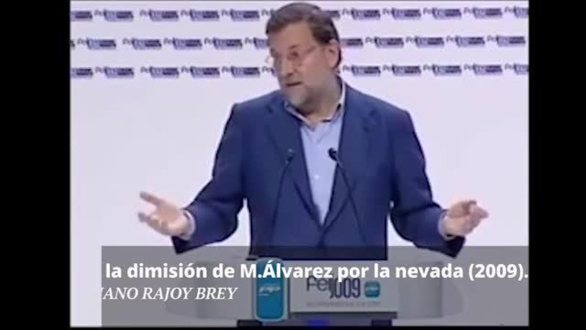 Mariano Rajoy pidió la dimisión de Magdalena Álvarez por la nevada del 2009.