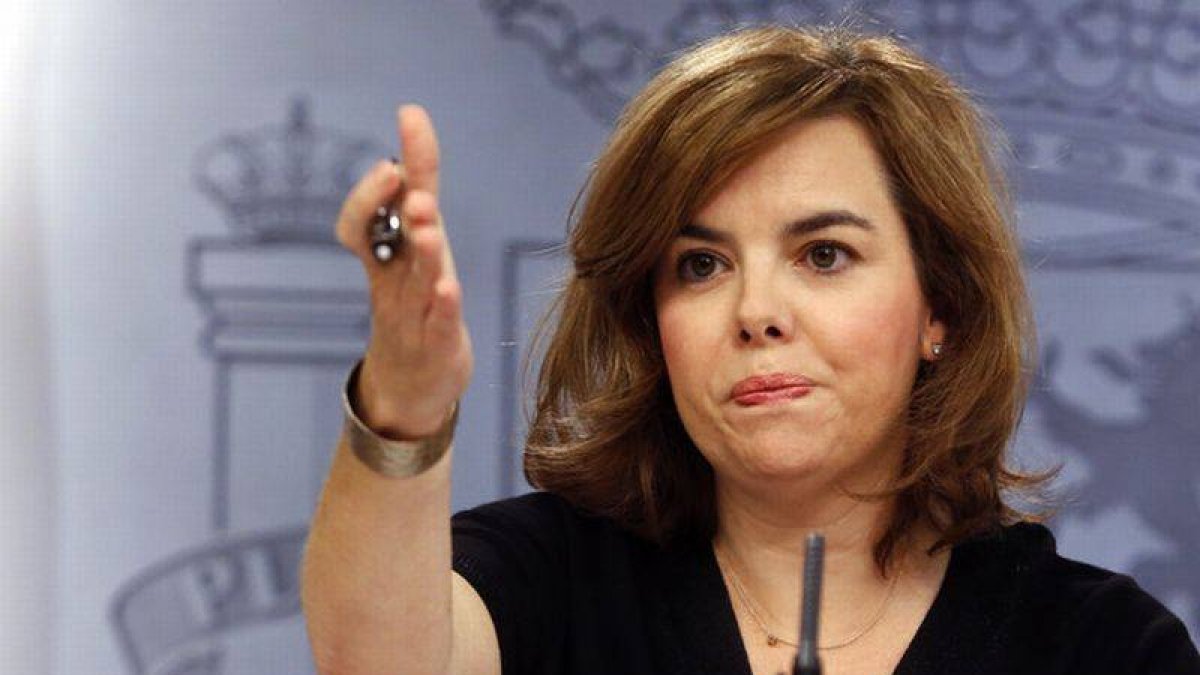La vicepresidenta del Gobierno, Soraya Sáenz de Santamaría.