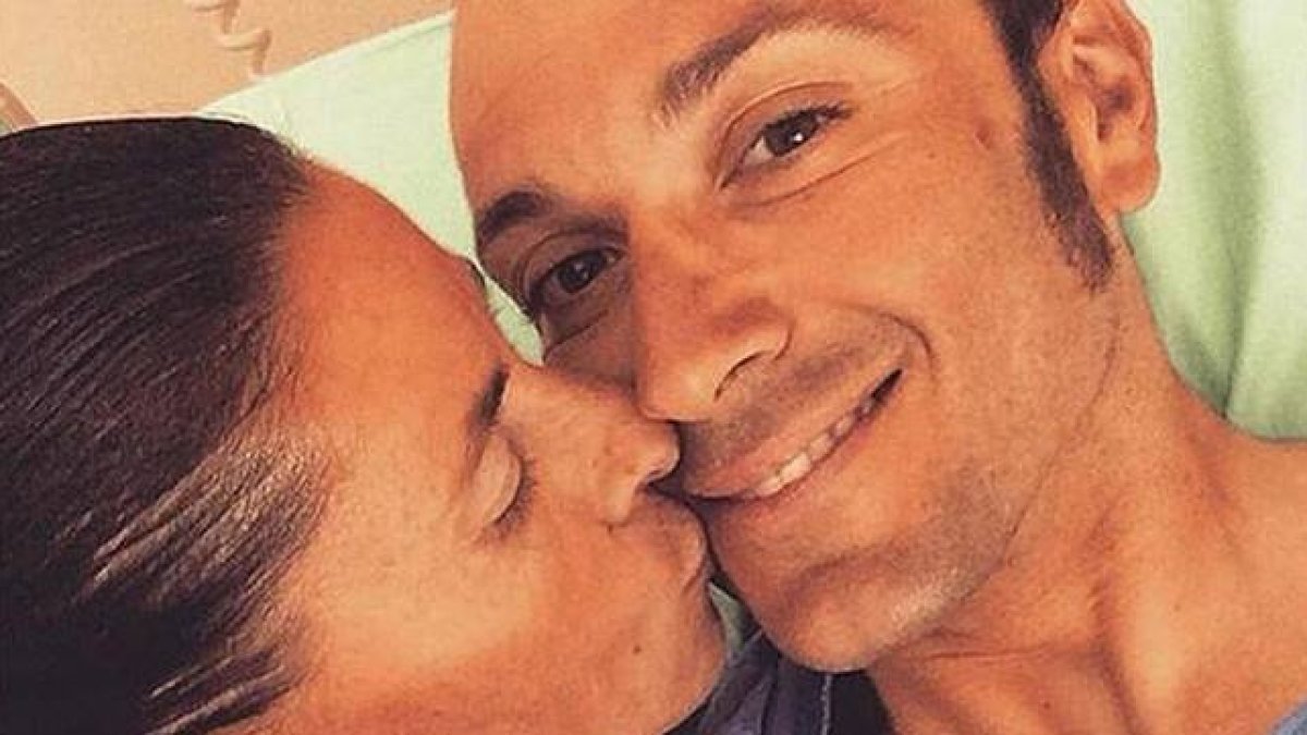 Ivan Basso, tras la operación en el Hospital San Raffaele de Milán.