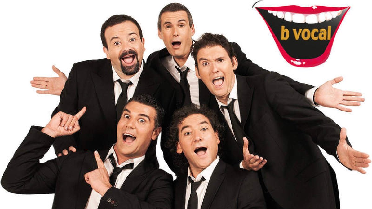 Los integrantes del quinteto aragonés B vocal, que actúan esta noche en León.