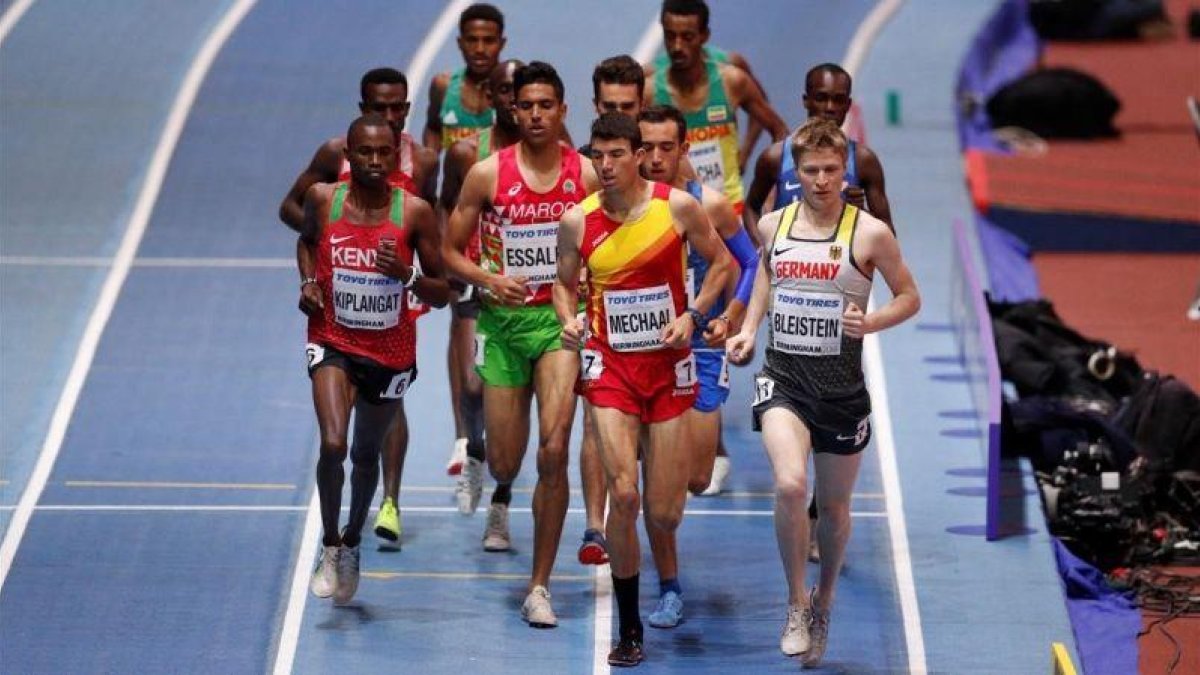 Adel Mechaal, en la final de 3.000 metros en Birmingham.