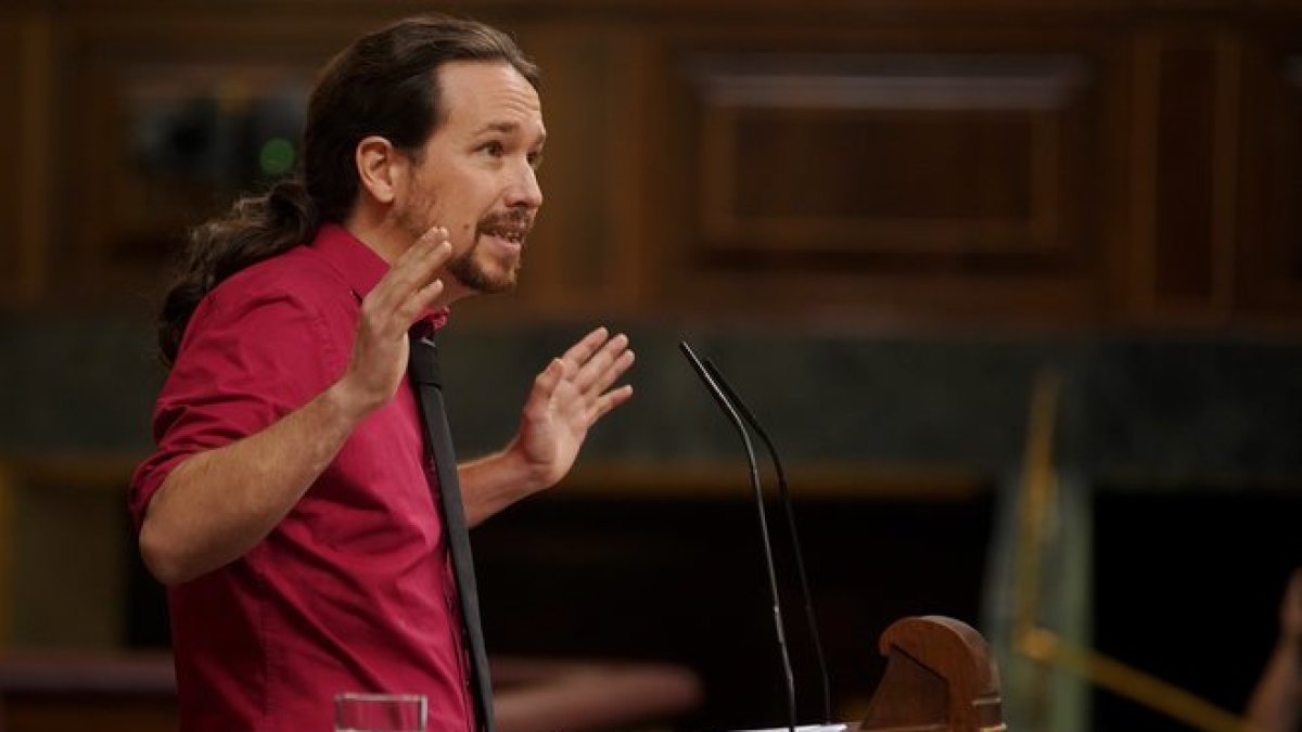 Pablo Iglesias, en una sesión de control al Gobierno en el Congreso de los Diputados, el pasado octubre.