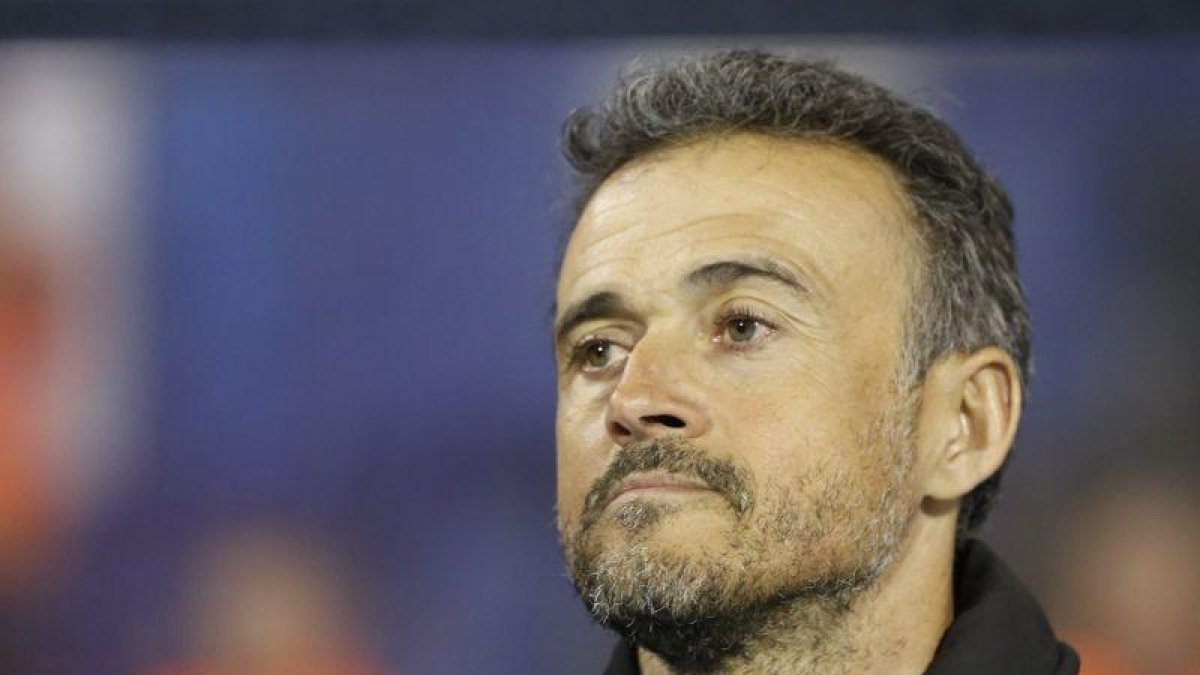 Luis Enrique, seleccionador español, durante el Croacia-España de la Liga de Naciones.