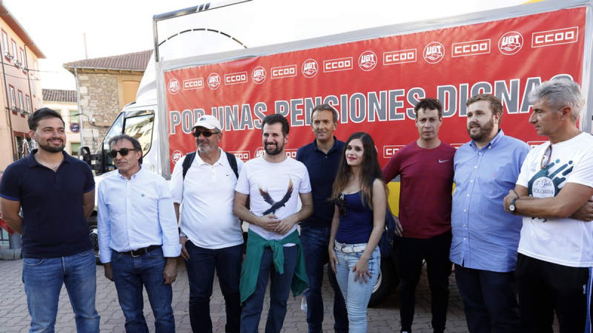 Los representantes socialistas, en el acto. MARCIANO