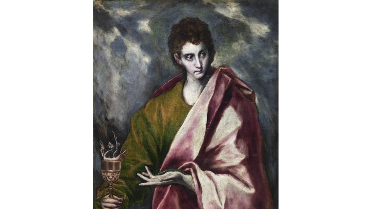 Retrato de San Juan Evangelista, obra de El Greco, que puede verse en el Museo del Prado