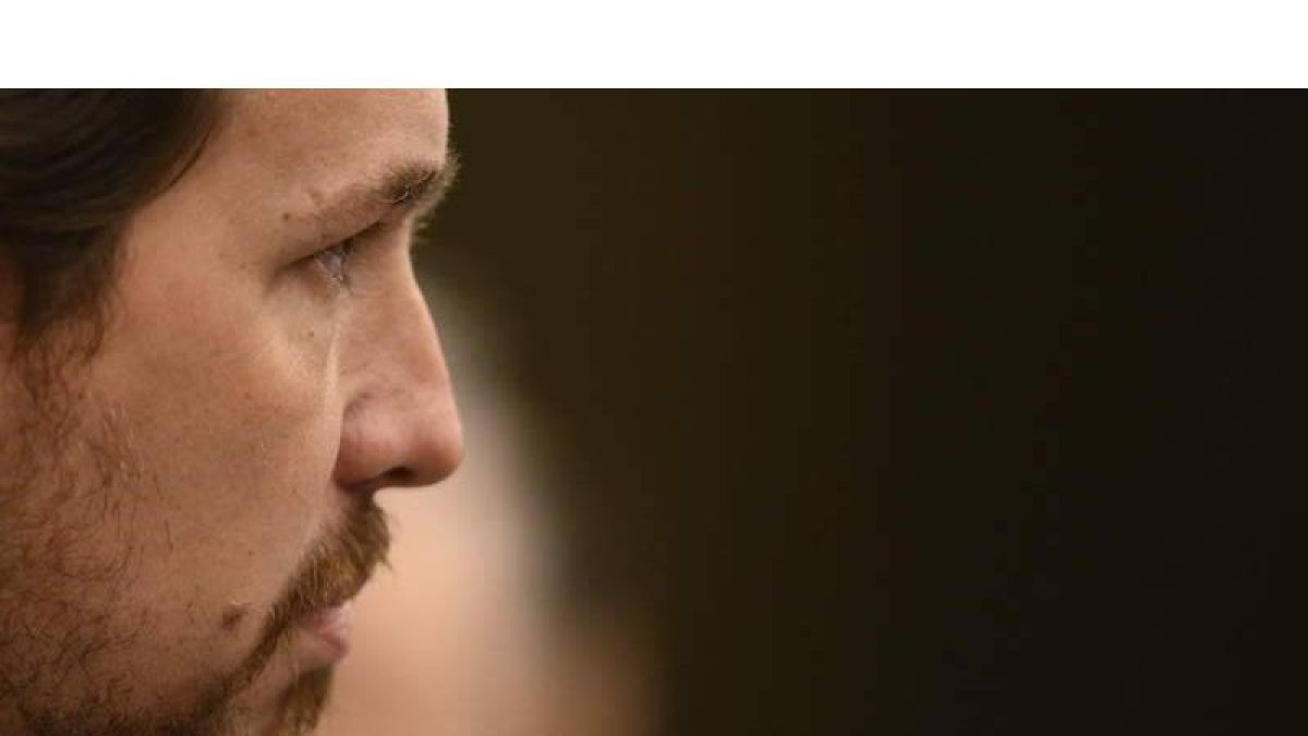 Pablo Iglesias interviene durante la sesión plenaria en el Parlamento Europeo en Estrasburgo.