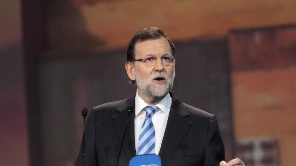 Mariano Rajoy durante el discurso de clausura de la Convención Nacional de su partido