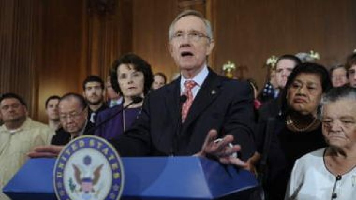 El líder de la mayoría del Senado estadounidense, Harry Reid.