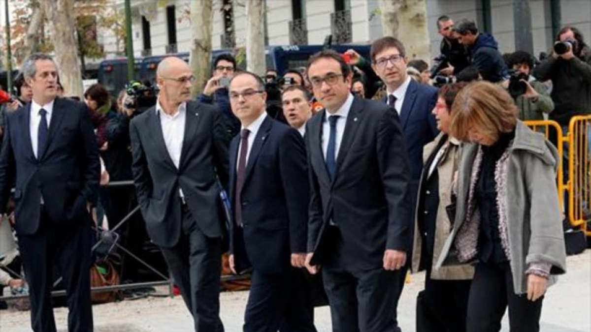 Los exconsellers, el día que fueron a declarar a la Audiencia Nacional.