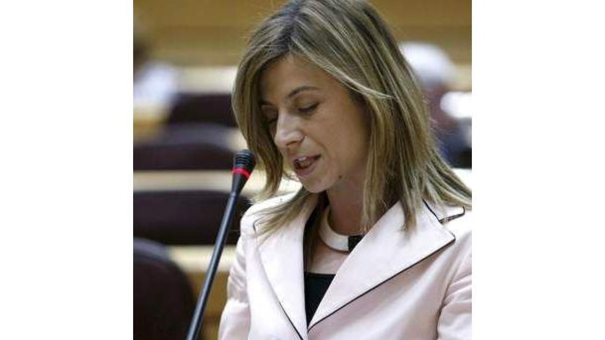 La ministra de Igualdad, Bibiana Aído, ayer en el Congreso