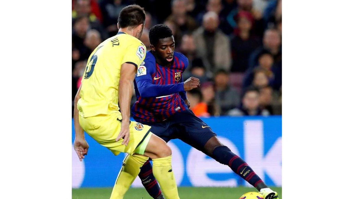 Dembélé es ya el tercer máximo goleador del Barça. ALBERTO ESTÉVEZ