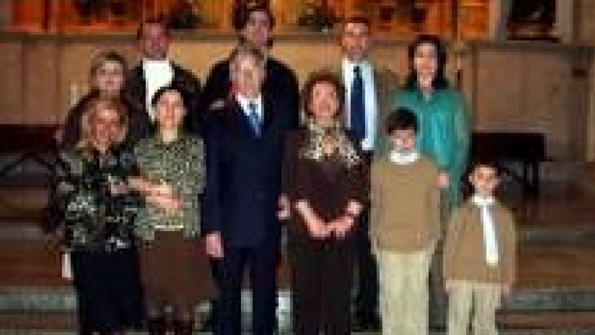 La familia López Vizán, durante la celebración del pasado sábado