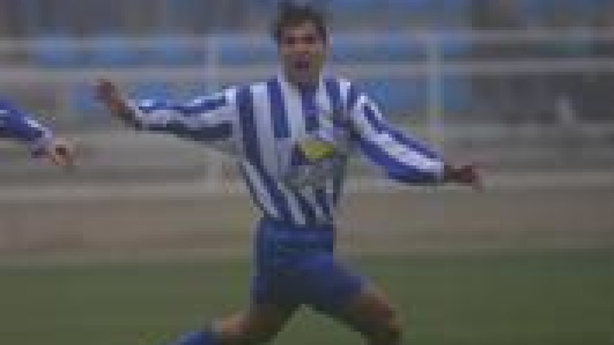 Jesús Panadero en su época de jugador blanquiazul