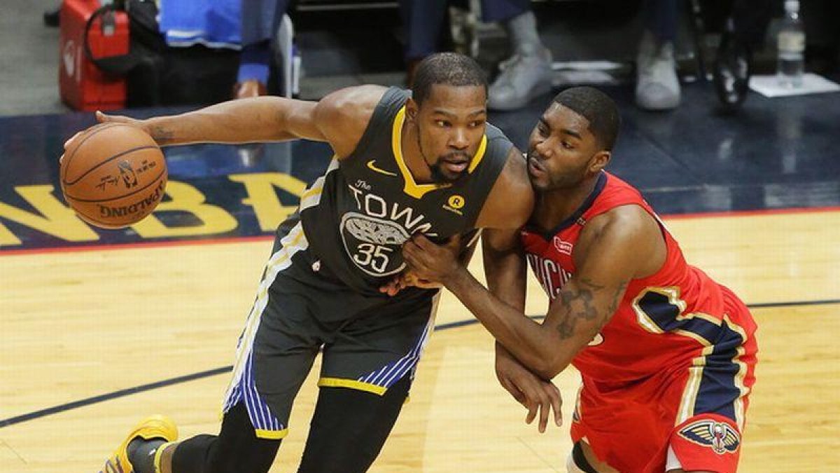 Kevin Durant, en acción.