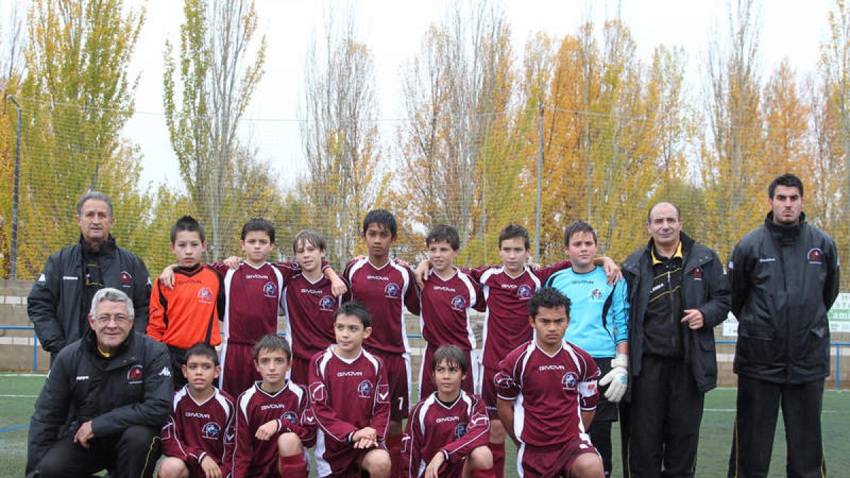 Formación de la selección de León sub 12.