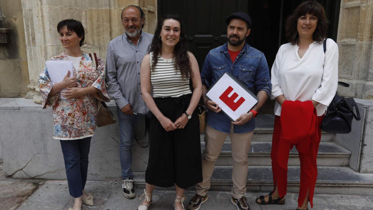 La candidatura de España Vaciada acudió a la JEP. FERNANDO OTERO