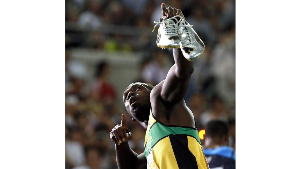 Bolt, tras competir en las semifinales de 200 metros.