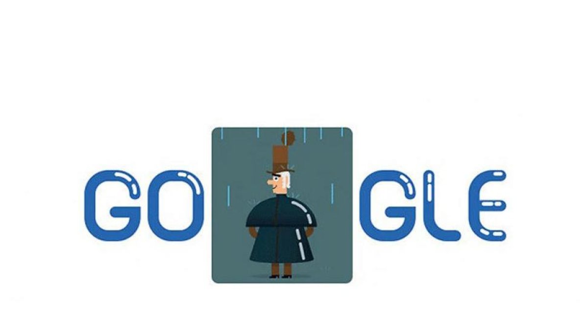 El 'doodle' dedicado a Charles Macintosh, inventor de la tela impermeable.