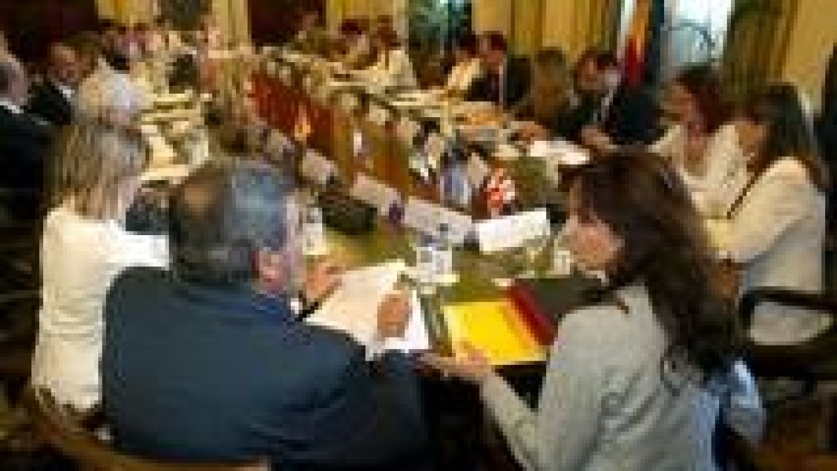 Silvia Clemente, de espaldas, en el Consejo de Política Agraria