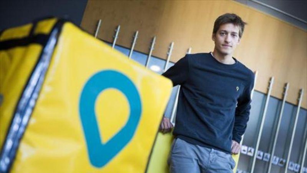 Óscar Pierre, en la sede de Glovo en Barcelona.