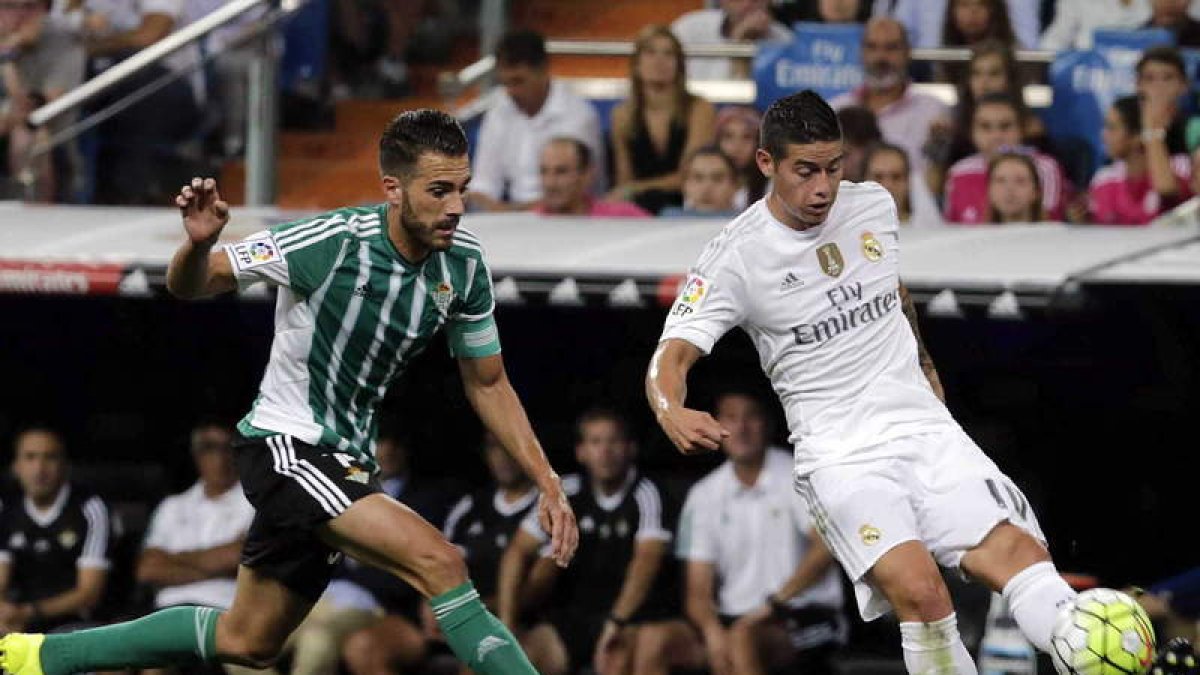 James Rodríguez, en su último partido con el Real Madrid.