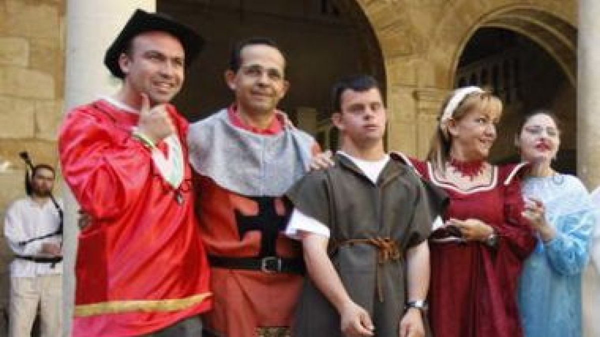 Carrasco en una fiesta medieval en el Palacio de los Guzames.