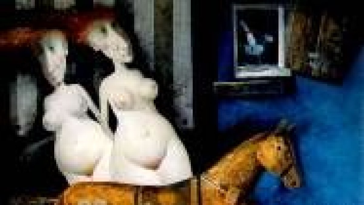 Fragmento de una de las obras de López Herrera expuestas en la galería leonesa