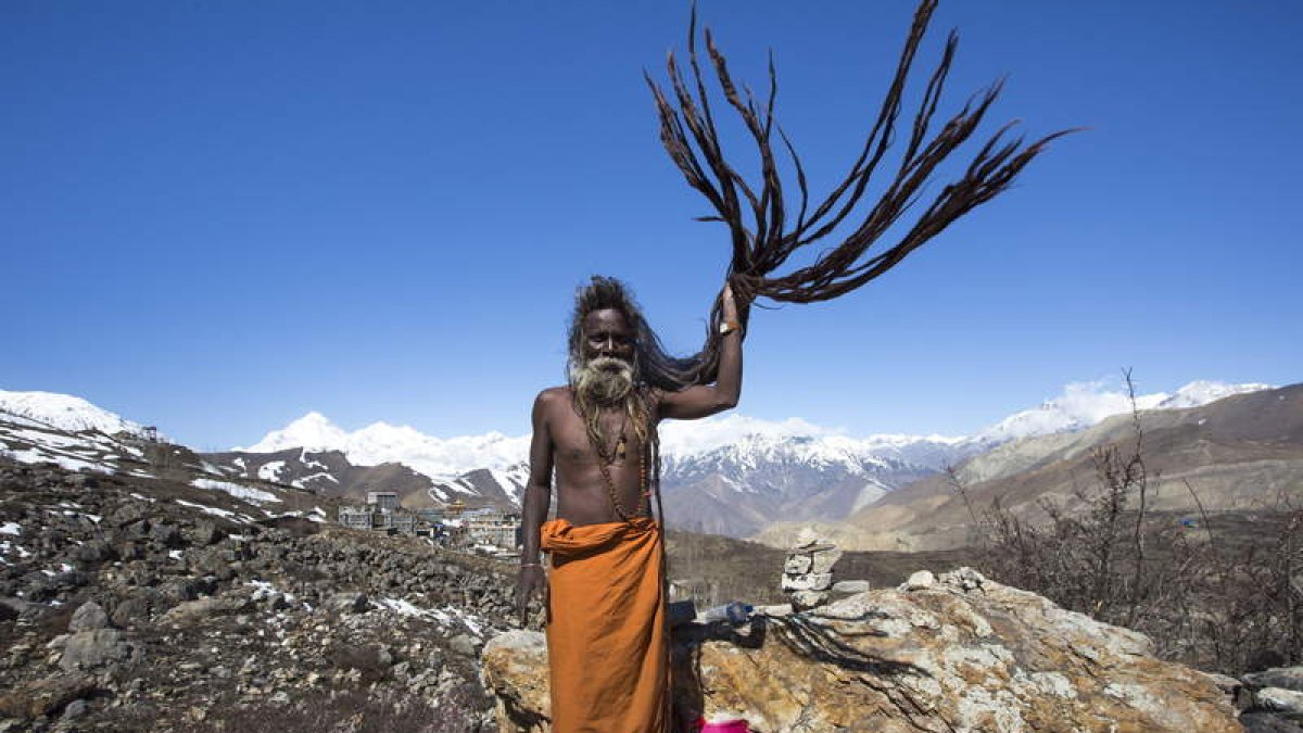 Un monje ‘Sadhus’, en el templo de Muktinath.