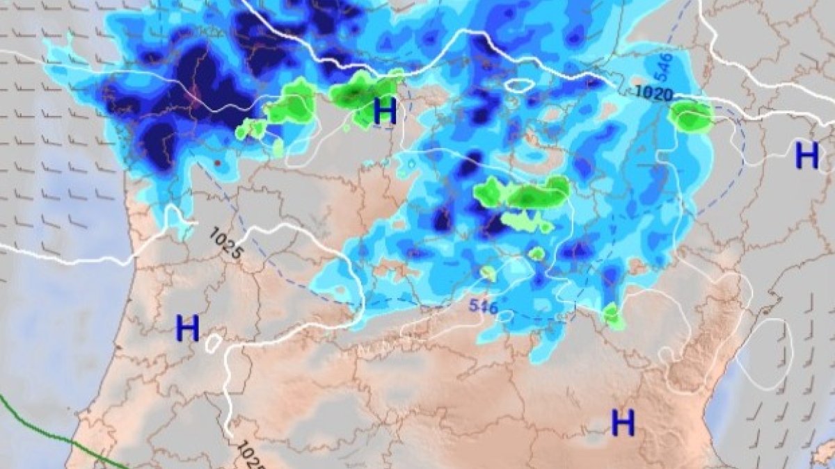 Imagen del modelo de predicción de Meteored para las próximas horas. DL