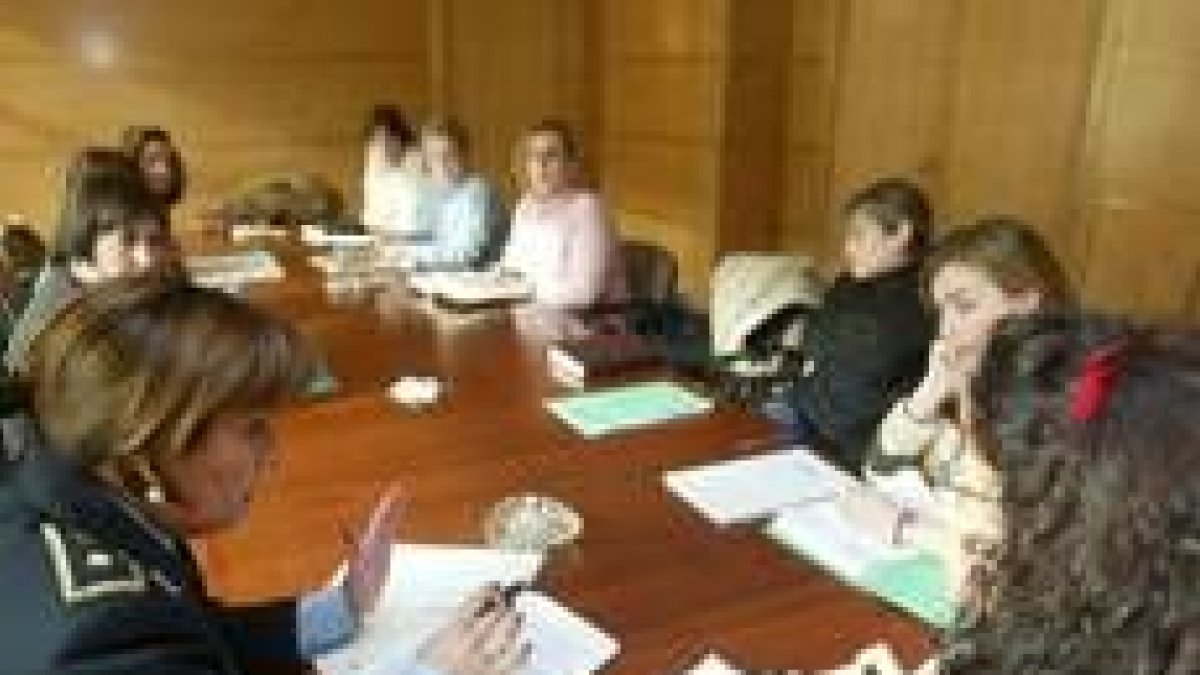 Un momento de la reunión de la mesa sobre malos tratos