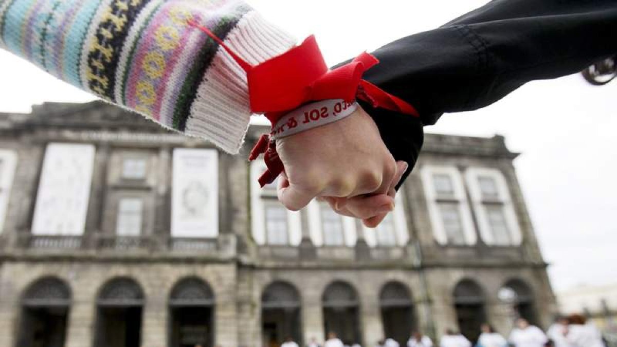 Un acto del Día Mundial de la Lucha contra el Sida.