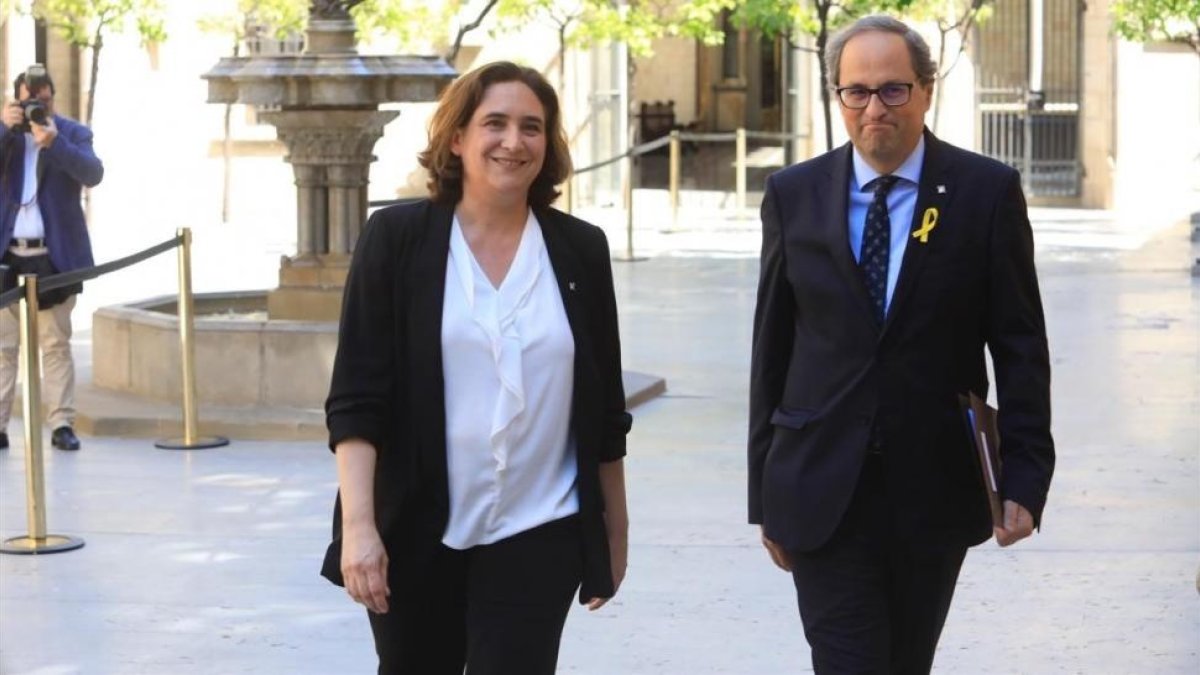 Ada Colau y Quim Torra.