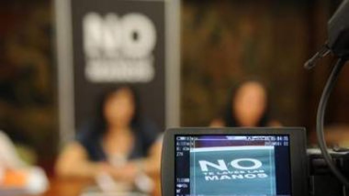 Teresa Gutiérrez durante la presentación de la campaña «No te laves las manos».