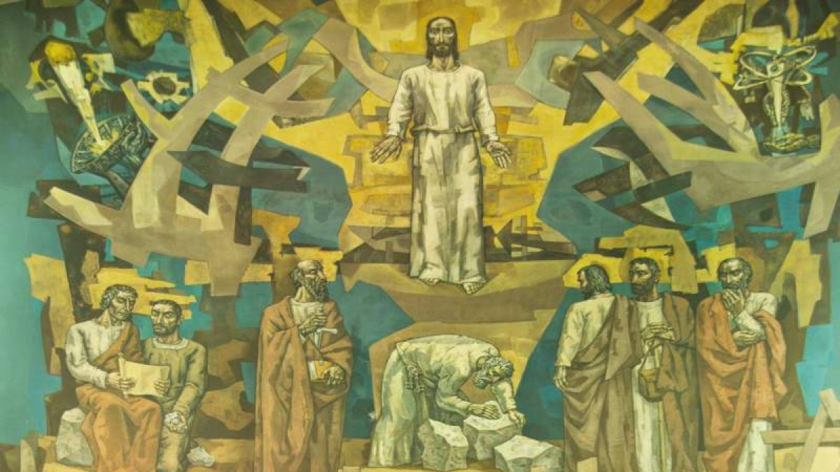 Mural de Vela Zanetti en la Iglesia de Jesús Divino Obrero. DL