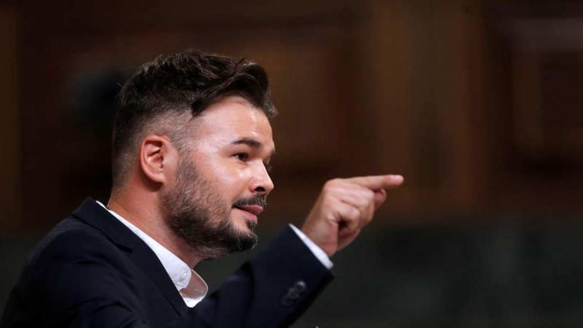 El portavoz de ERC en el Congreso, Gabriel Rufián. EMILIO NARANJO