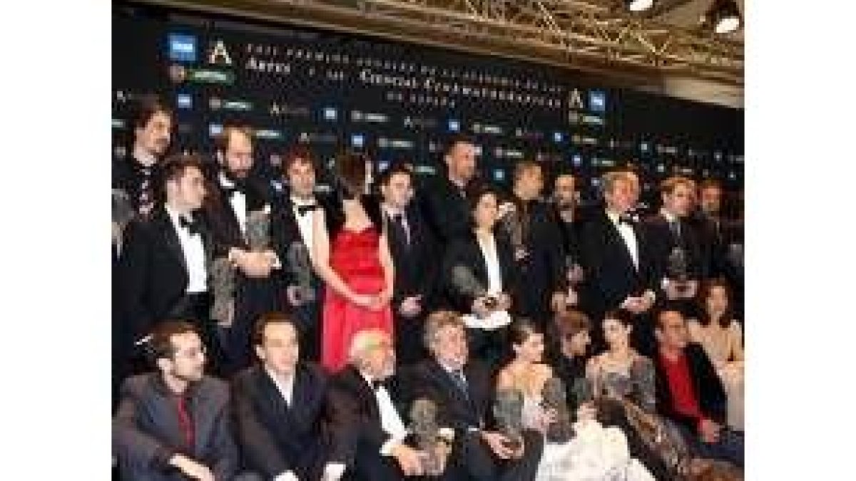 Imagen de todos los premiados en los Goya de este año