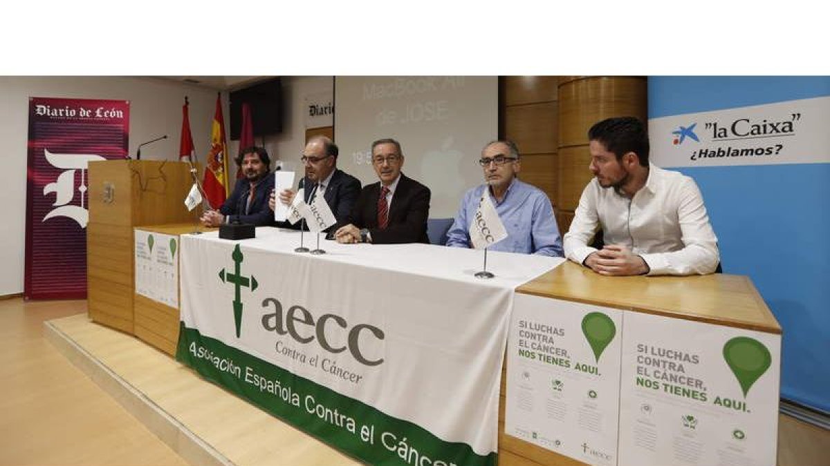 José Luis Mauriz, José Antonio Santos Calderón, Serafín de Abajo Olea, Florentino Díez y Jesús Villegas. JESÚS F. SALVADORES