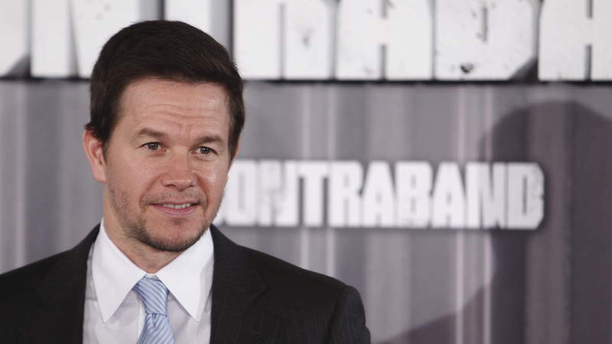 El actor norteamericano Mark Walhberg en una visita a Madrid.