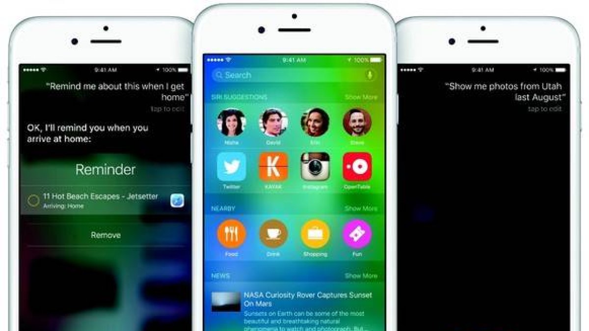 Novedades del iOS 9 de Apple.
