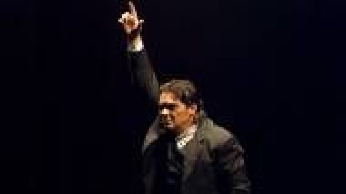 Antonio Canales, durante su interpretación en «Carmen, Carmela»