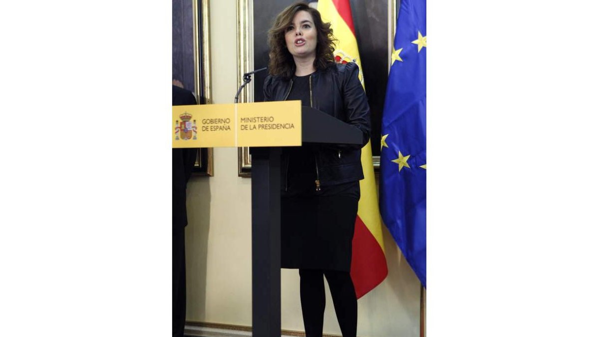 La vicepresidenta, Soraya Sáenz de Santamaría.