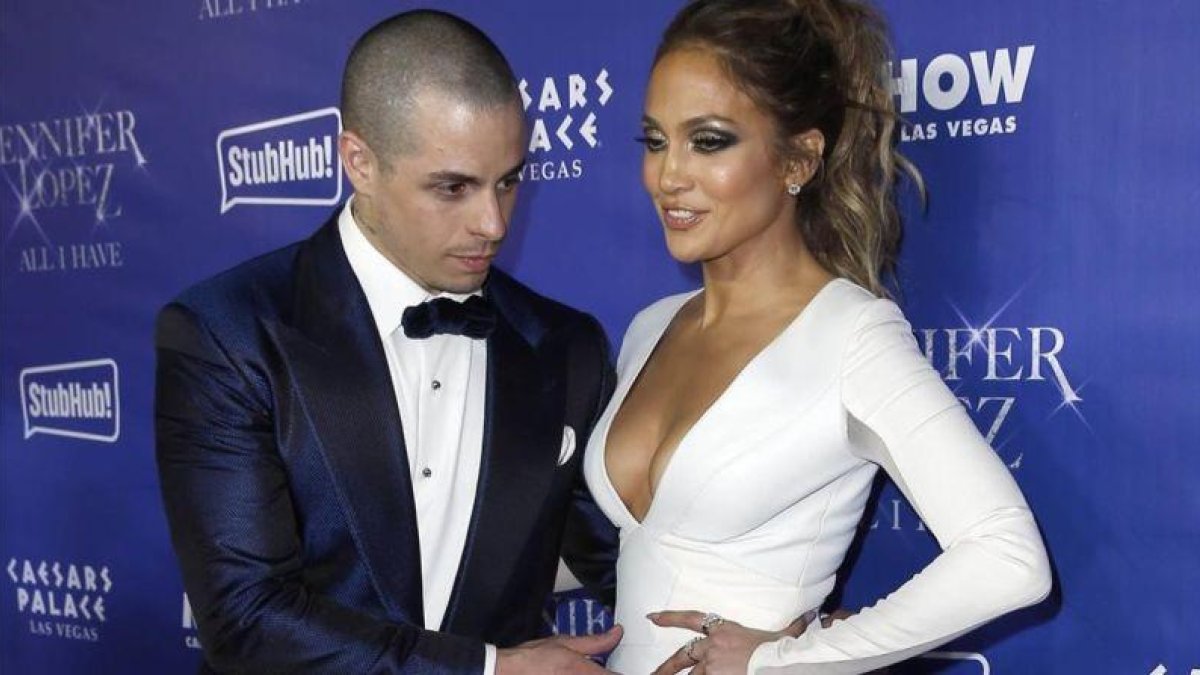 Jennifer Lopez y Casper Smart en Las Vegas, el pasado enero.