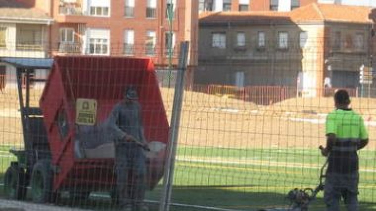 Las obras afectan a la remodelación integral del parque de la Era, incluido el campo de fútbol siete